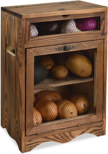 Wooden potato and onion - and,