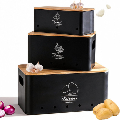 Potato onion garlic storage - potato,