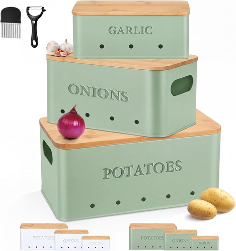 Pcs sage green potato onion - green,