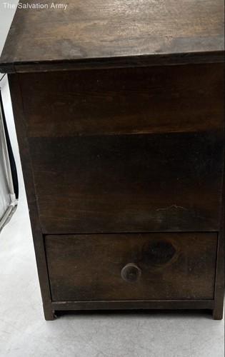 Vintage brown wood drawer - brown,
